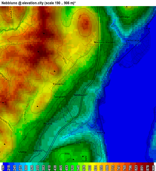 Nebbiuno elevation map