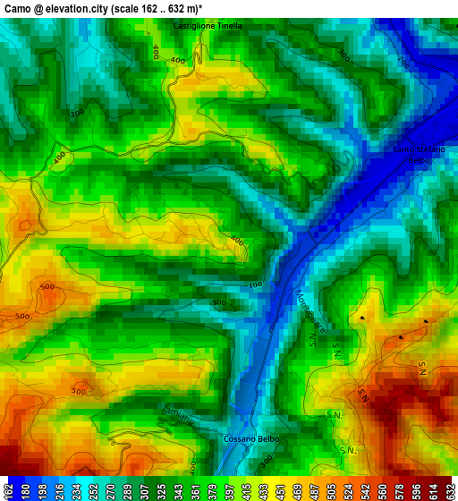 Camo elevation map