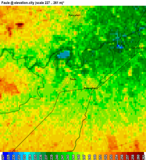 Faule elevation map