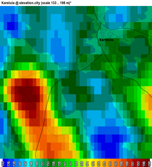 Karstula elevation map