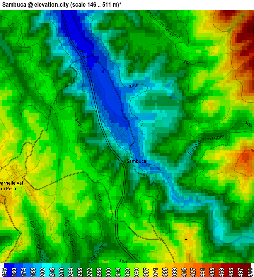 Sambuca elevation map