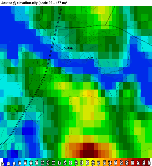 Joutsa elevation map