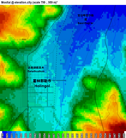 Mositai elevation map