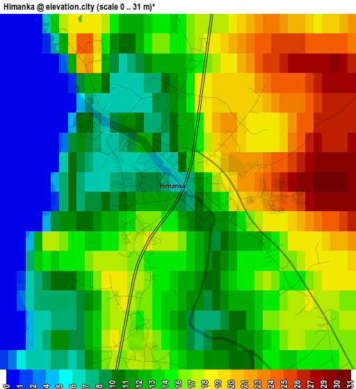 Himanka elevation map