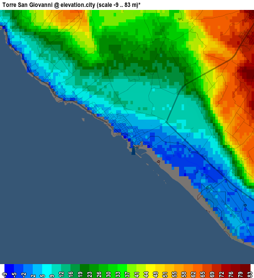 Torre San Giovanni elevation map