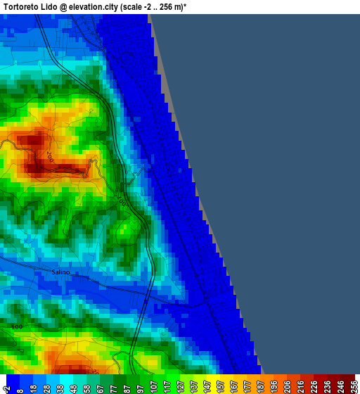 Tortoreto Lido elevation map