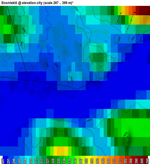 Enontekiö elevation map