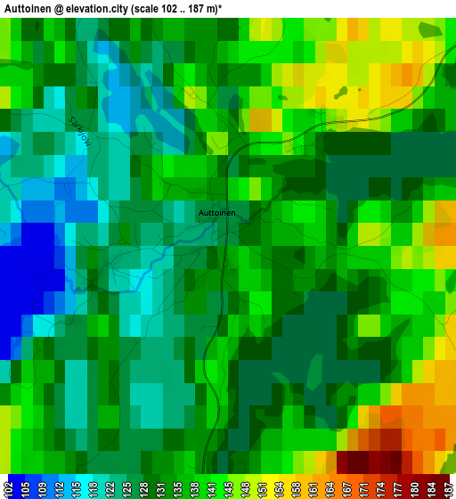 Auttoinen elevation map