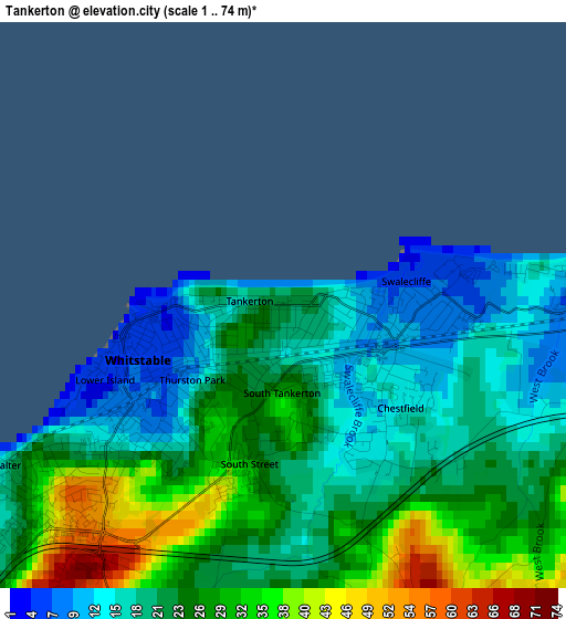 Tankerton elevation map