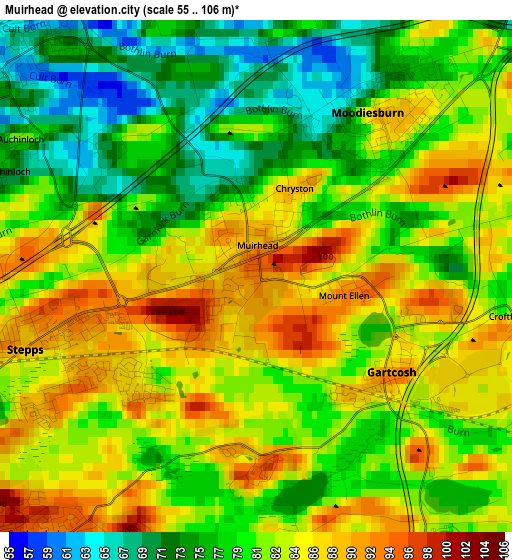 Muirhead elevation map