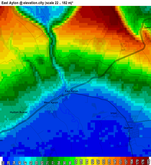 East Ayton elevation map