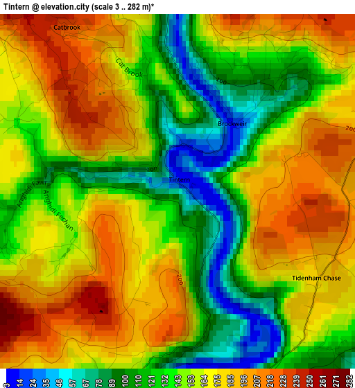 Tintern elevation map