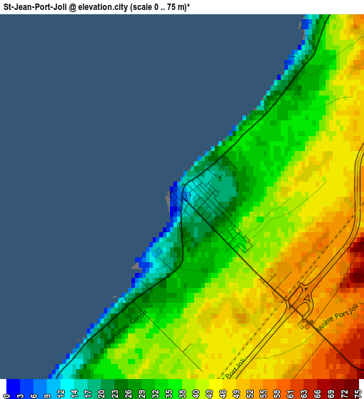 St-Jean-Port-Joli elevation map