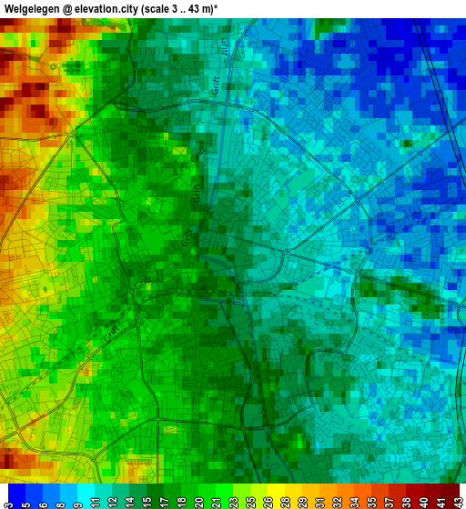 Welgelegen elevation map