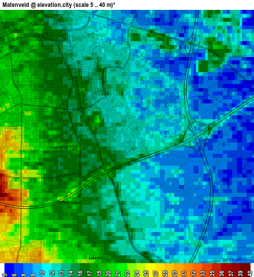 Matenveld elevation map