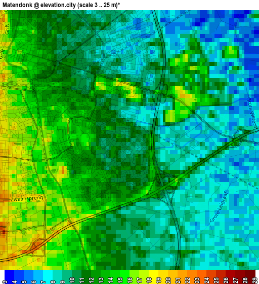 Matendonk elevation map