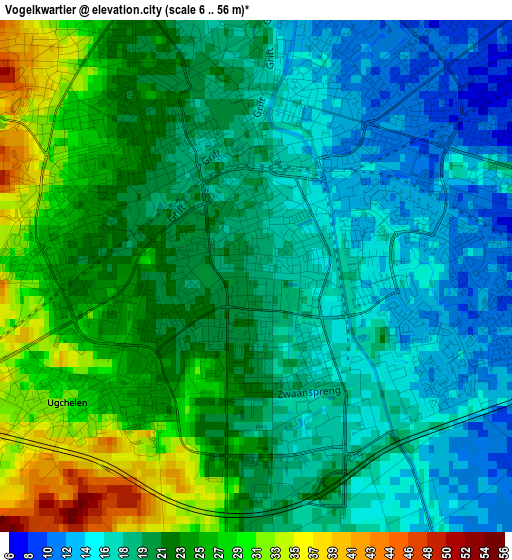 Vogelkwartier elevation map