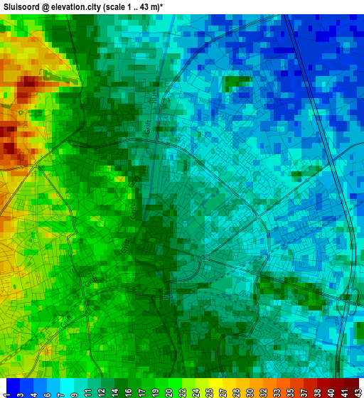 Sluisoord elevation map