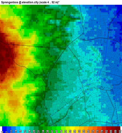 Sprengenbos elevation map