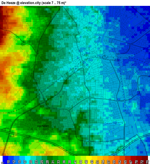 De Heeze elevation map