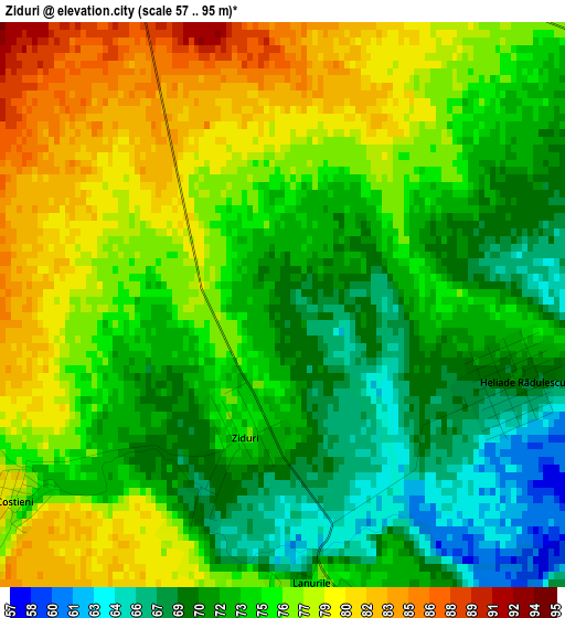 Ziduri elevation map