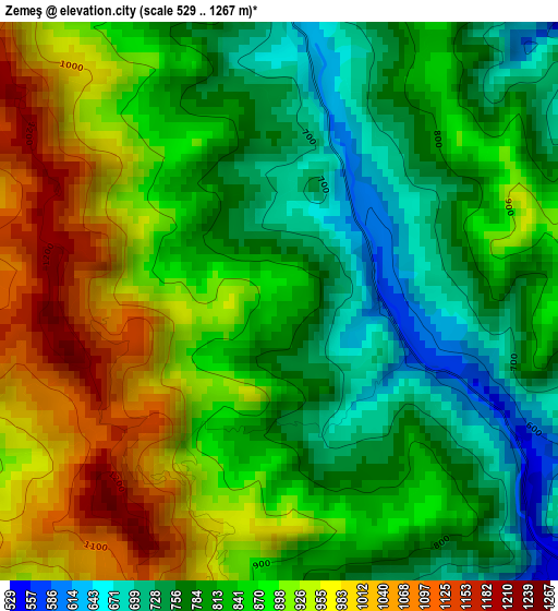 Zemeş elevation map