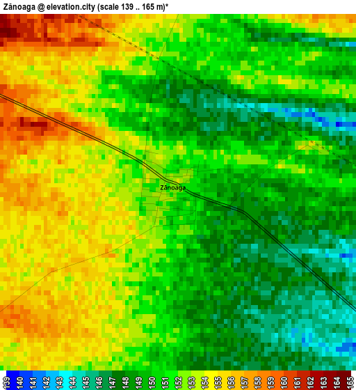 Zănoaga elevation map