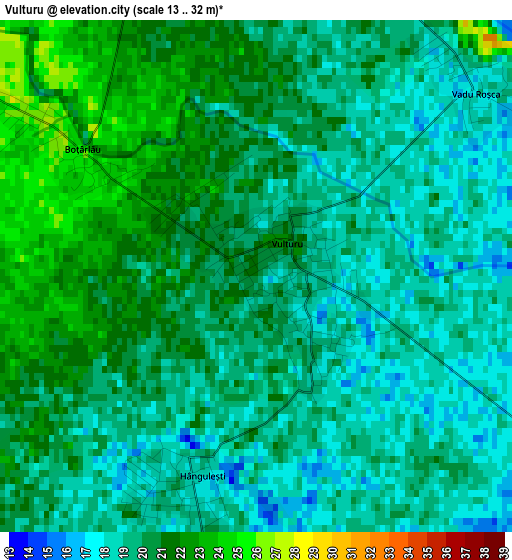 Vulturu elevation map