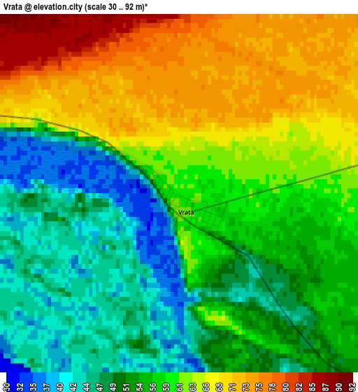 Vrata elevation map