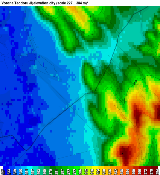 Vorona Teodoru elevation map