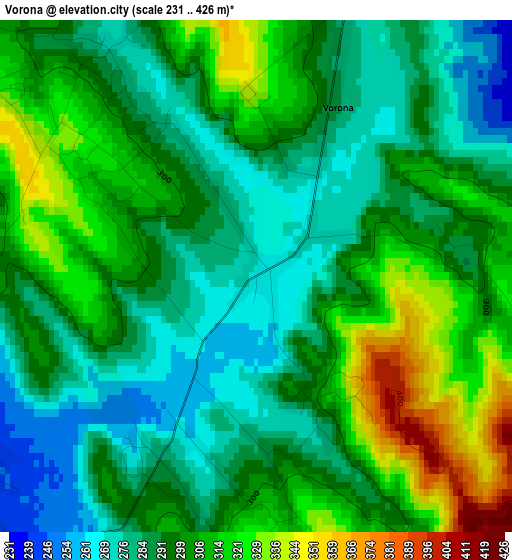 Vorona elevation map