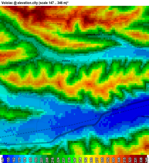 Voloiac elevation map