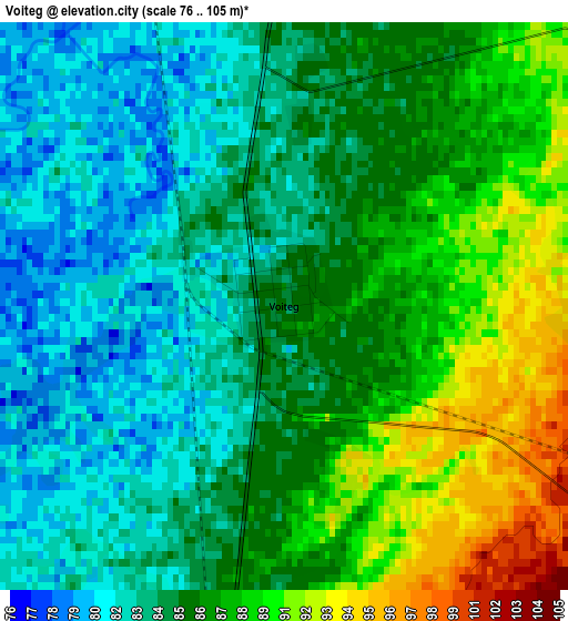 Voiteg elevation map