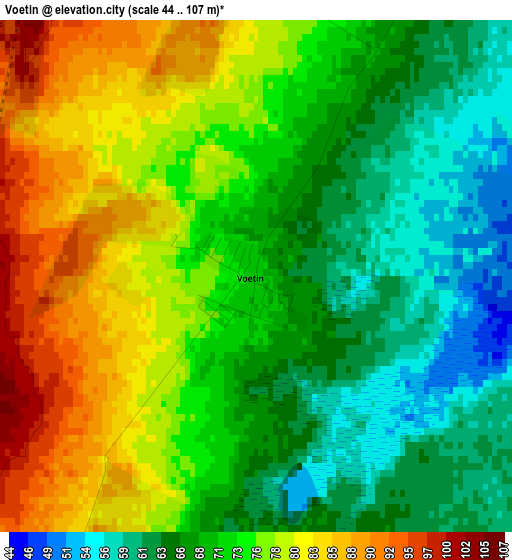 Voetin elevation map