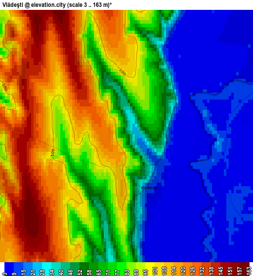 Vlădeşti elevation map