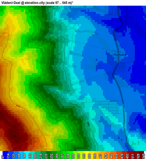 Vlădeni-Deal elevation map