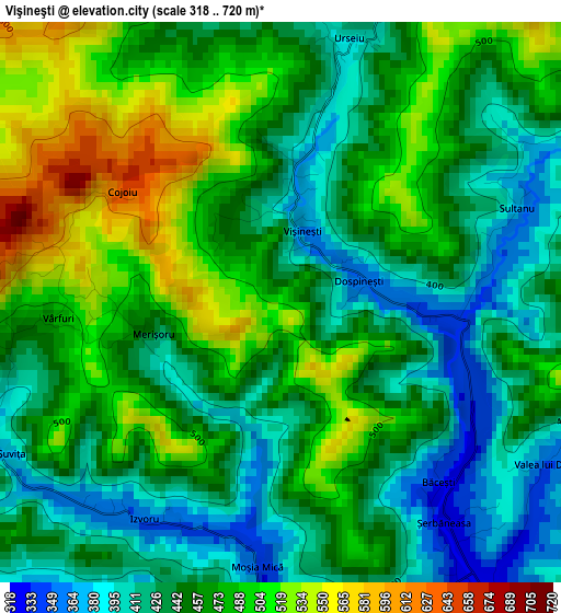 Vişineşti elevation map