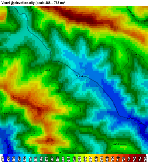 Viscri elevation map