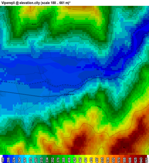 Vipereşti elevation map