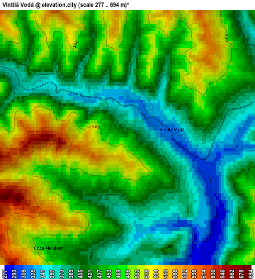 Vintilă Vodă elevation map