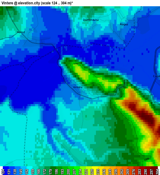 Vintere elevation map