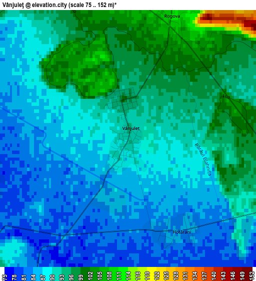 Vânjuleţ elevation map