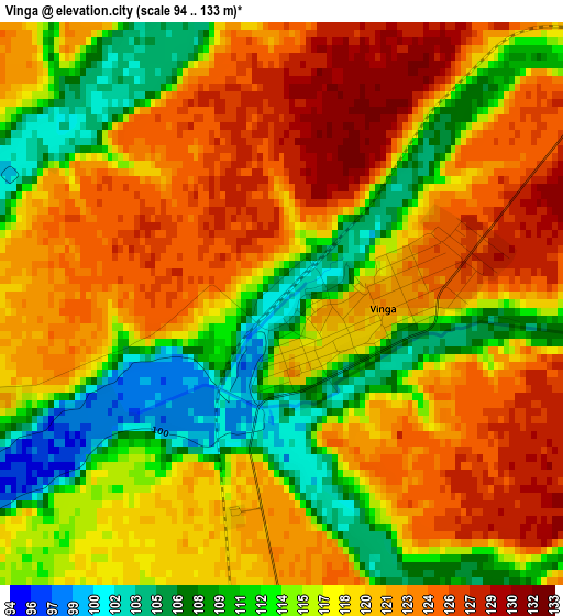 Vinga elevation map