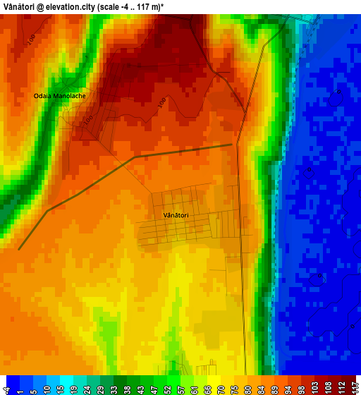 Vânători elevation map