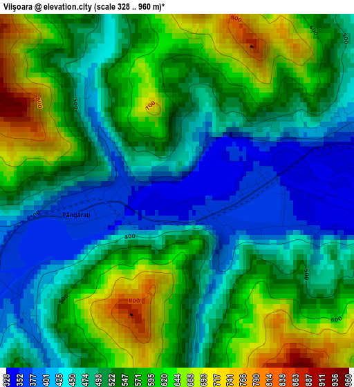 Viişoara elevation map
