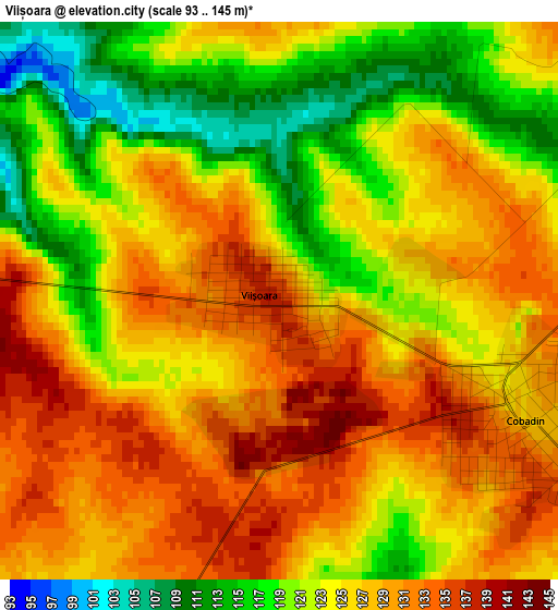 Viișoara elevation map