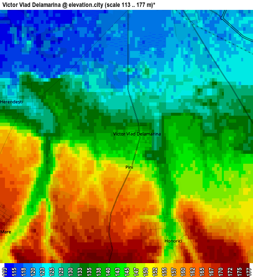 Victor Vlad Delamarina elevation map