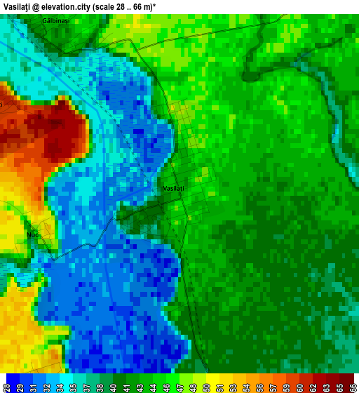 Vasilaţi elevation map