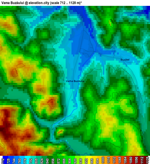 Vama Buzăului elevation map