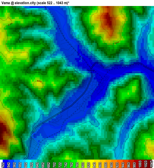 Vama elevation map